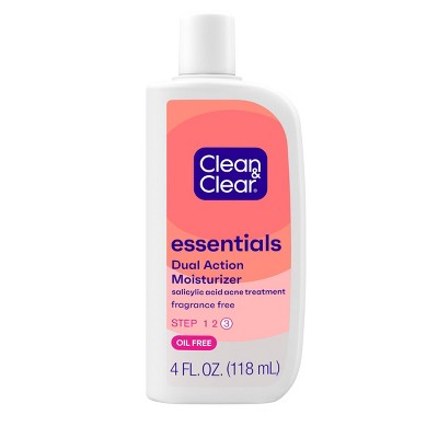 Clean & Clear Essentials Dual Action Facial Moisturizer for Acne-Prone Skin - 4 fl oz