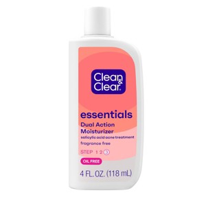 Clean & Clear Essentials Dual Action Facial Moisturizer for Acne-Prone Skin - 4 fl oz - 1 of 4