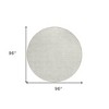 Ivory And Beige Geometric Washable Indoor Outdoor Area Rug - 3 of 4