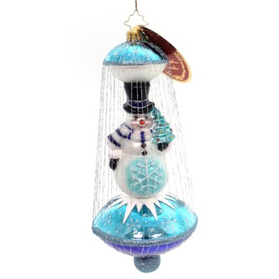 Christopher Radko Imperial Frost Christmas Snowman Gilded  -  Tree Ornaments