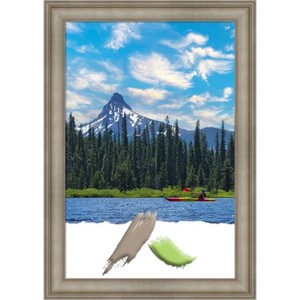Amanti Art Mezzanine Antique Silver Narrow Wood Picture Frame - 1 of 4