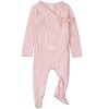 MiniMoi 3 Piece Baby Girls "Little Hearts" Pointelle Rayon from Bamboo Blend Footie Set - 2 of 4