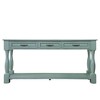 Hostack 63'' Long Console Table with 3 Drawers and 1 Bottom Shelf for Entryway and Hallway, Retro Blue - 2 of 4