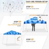 EAGLE PEAK Slant Leg Pop-up Canopy Tent Easy One Person Setup Instant Outdoor Beach Canopy Folding Portable Sports Shelter - 2 of 4