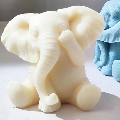 JDICTION Elephant & Wave Spiral Silicone Mold Set - 3D Resin Candle Molds For Home Decor And DIY Craft Making
