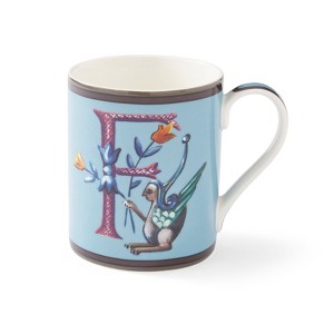 Kit Kemp by Spode 12oz Alphabet Mug, Unique Stylish Monogram, Fine China, Dishwasher Safe, Personalized Initial, Fabulous Mug with Gift Box - 1 of 4