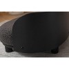 Gulches Scandinavian Style Small and Medium-sized Dogs Pet Sofa with Solid Wood Legs, Curved Black Wood Back, Velvet Cushion in Dark Gray - 4 of 4