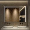 HBEZON LED Medicine Cabinet with Mirrors and Lights, Recess/Wall Mount Bathroom Cabinet, 3 Mode Light, Dimmable, Anti-Fog, Outlet, Silver - 2 of 4