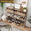 Shoe Storage Cabinet, Slim Freestanding Shoe Rack with Flip Drawers - 4 of 4