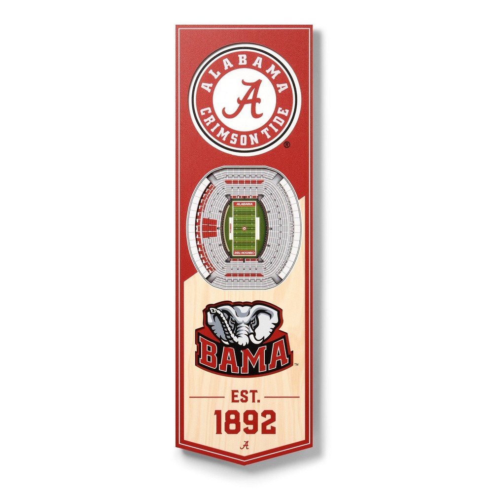 Photos - Other interior and decor NCAA Alabama Crimson Tide 6"x19" Stadium Banner