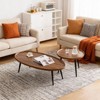 Modern Coffee Table Set of 2, 31" +19" Nesting Coffee Table Set, Wooden Cocktail End Table, Accent Center Table for Living Room Bedroom Office - 2 of 4