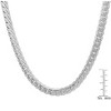 Steeltime 24" Men's stainless steel flat curb chain necklace. Color Option: Silver, Gold, Two-Tone - 3 of 4