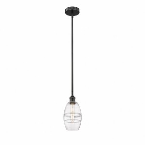 Vaz - 1 Light Stem Hung Mini Pendant In Industrial Style-7.63 Inches Tall and 5.88 Inches Wide - 1 of 1