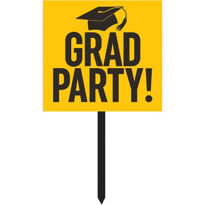  Yellow Graduation Yard Sign 