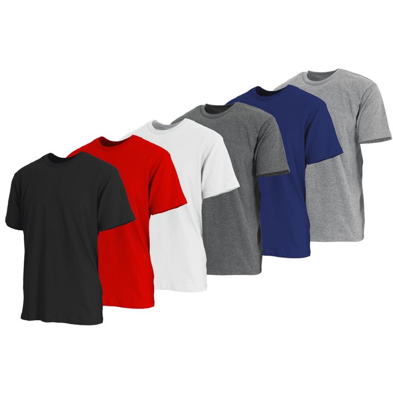 Blue Ice GBH Men's 6-Pack Short Sleeve Modern Fit Cotton Blend Crew Neck Classic Tee, 1 of 15