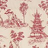 Naomi Regal Oriental Motive 3" Rod Pocket Valance 50" x 17" Red by RLF Home - 3 of 3