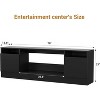 TV Stand for Up to 75 Inch TV，Modern Chic Entertainment Center with LED Lights and Storage, Black TV Stands for Living Room - 2 of 4