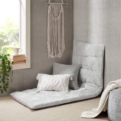 Vynxaria 27"x74" Ivory Poly Chenille Lounge Floor Pillow Cushion - Comfort on the Go