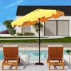 Zimmerman 7.5 Ft Square Market Umbrella W/ White Trim - PAT8400 - Safavieh - 2 of 3