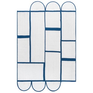 Nuloom Jolynn Modern Braided Shapes Indoor/Outdoor Patio Area Rug - Blue 5' x 8' - 1 of 4