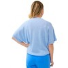 Women's Lurex Pointelle Batwing Vneck Sweater - ESQUALO - 2 of 4