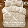 Cotton Duvet Cover Boho Textured Embroidery Jacquard Duvet Cover Set Soft and Breathable Bedding Set for All Seasons - 3 of 4
