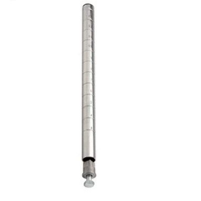 Quantum Storage Systems Post With Leveling Legs, 14"H, Numbered Grooves In 1" Increments