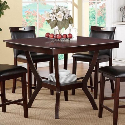 Sapphtopaz Round Dining Table Kitchen Table Modern Wooden Table with Trestle Pedestal Base Shelf for Dining Room