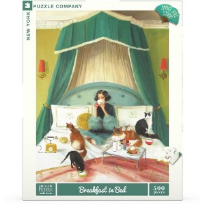 New York Puzzle Company Breakfast in Bed 500 Piece Puzzle - 1 of 4