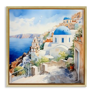 Stupell Industries Santorini City Landscape, 25" x 25" - 1 of 4