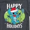 Men's - Lilo and Stitch - Happy Holidays Christmas Short Sleeve Graphic T-Shirt - 2 of 4