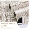 Acekool Washable Area Rug 5x7, Vintage Low Pile Non Slip Distressed Living Room Bedroom Carpet, Soft Large Indoor Floor Mat, Gray - 3 of 4