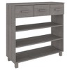 vidaXL Console Table HAMAR Light Gray 35.4 in.x13.8 in.x35.4 in. Solid Wood Pine - 2 of 4