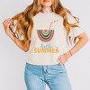 Simply Sage Market Women's Boho Hello Summer Drink Short Sleeve Relaxed Fit Cropped Graphic Tee - 2 of 2