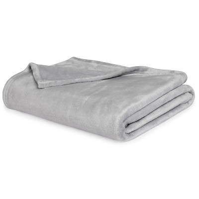50"x70" Oversized Silvadur Anti-Microbial Luxury Velvet Throw Blanket Gray - Sutton Home Fashions