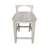 International Concepts Canyon Collection Solid Back Counter Height Stool - 24" Seat Height - 2 of 4