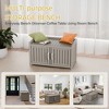 SEVOBAL Outdoor Shoe Storage Cabinet 8 Pair 2 Door Bench Indoor Outdoor Waterproof Adjustable Shelves Entryway Hallway, Beige, 31.9"*17.3"*17.9" - 4 of 4