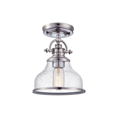 Quoizel Lighting Grant 1 - Light Semi-Flush Mount in  Brushed Nickel