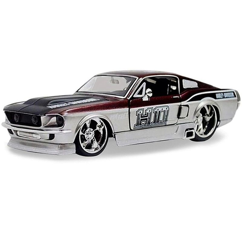 1967 Ford Mustang GT Red and Silver "Harley Davidson" 1/24 Diecast Model Car by Maisto, 2 of 4