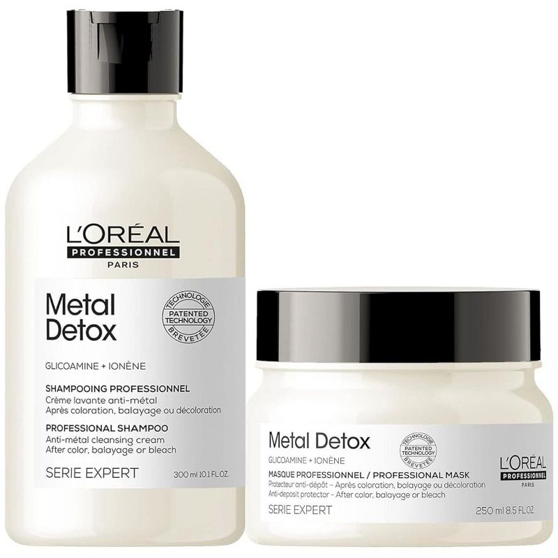 L'Oreal METAL DETOX Shampoo (10.1 oz) & Mask (8.5 oz) Duo Set - Prevents Hair Damage, Prolongs Color, Anti-Breakage, Sulfate-Free Loreal Kit, 1 of 13