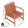 2 Piece Patio Table and Chair Sets, Indoor Outdoor Conversation Furniture Set,Small Space Patio Table Set for Balcony or Courtyard-The Pop Home - 3 of 4
