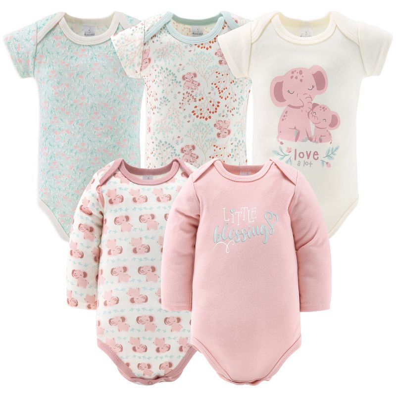 The Peanutshell Baby Girl Floral Elephant 30-Piece Newborn Layette Gift Set, 0-3 Months, 3 of 9