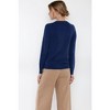 JENNIE LIU Women's 100% Pure Cashmere Long Sleeve Crew Neck Pullover Sweater - 2 of 4