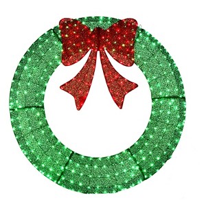 Karl Home 48 inch Lighted Christmas Wreath - 1 of 4
