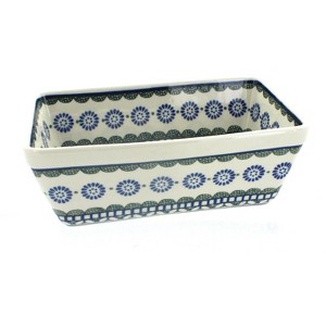 Blue Rose Polish Pottery 603 Ceramika Artystyczna Loaf Baker - 1 of 3
