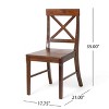 Christopher Knight Home Bostwick Farmhouse Acacia Wood Dining Chairs (Set of 2), Rich Mahogany - image 3 of 4