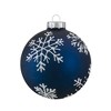 Northlight Glittered Snowflakes Glass Christmas Ball Ornaments - 2.5" (67mm) - Blue and Green - 4ct - 3 of 4