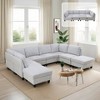 DOMETOUR Elegant Flannel 8-Piece Sofa Set - Modern Comfort for Your Living Room - 2 of 4