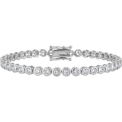 Tennis Bracelet for Women, 24K Gold Plated AAAAA CZ Bezel Set 3mm, Waterproof Jewelry Gift in Adjustable Sizes