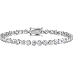 Tennis Bracelet for Women, 24K Gold Plated AAAAA CZ Bezel Set 3mm, Waterproof Jewelry Gift in Adjustable Sizes - 1 of 4